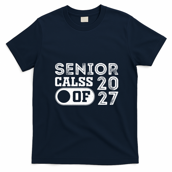 Senior Class Of 2027 T-Shirt - Navy Blue