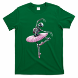 Skeleton Dancing Ballet Lovers Spooky Halloween Dancer T-Shirt - Irish Green