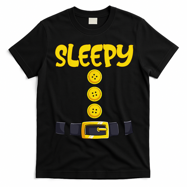 Sleepy Dwarf Halloween Costume Funny Gift Idea Sleepy Dwarf T-Shirt - Black