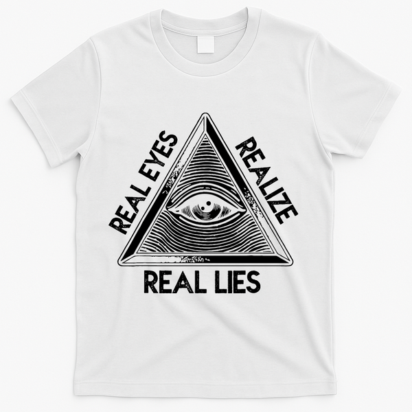 Seeing Eye Realize Real Lies Truth Awareness T-Shirt - White