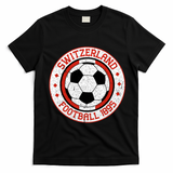 Switzerland Football 1895 Vintage Soccer T-Shirt - Black