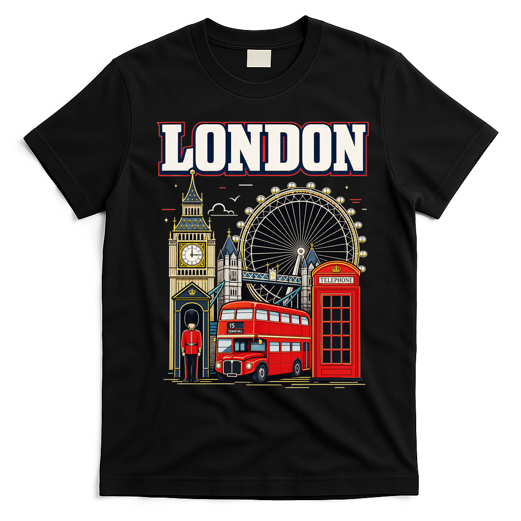 Souvenir From London Travel Vacation Gift T-Shirt - Black