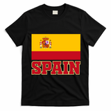 Spain Flag Spanish Soccer Fans T-Shirt - Black