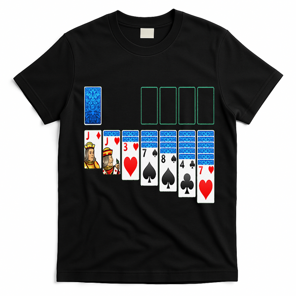 Solitaire Game Costume Board Games Halloween Costume Gift T-Shirt - Black