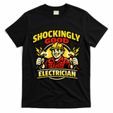 Shockingly Good Master Electrician Humor T-Shirt - Black
