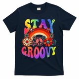 Stay Groovy Peace Sign Halloween T-Shirt - Navy