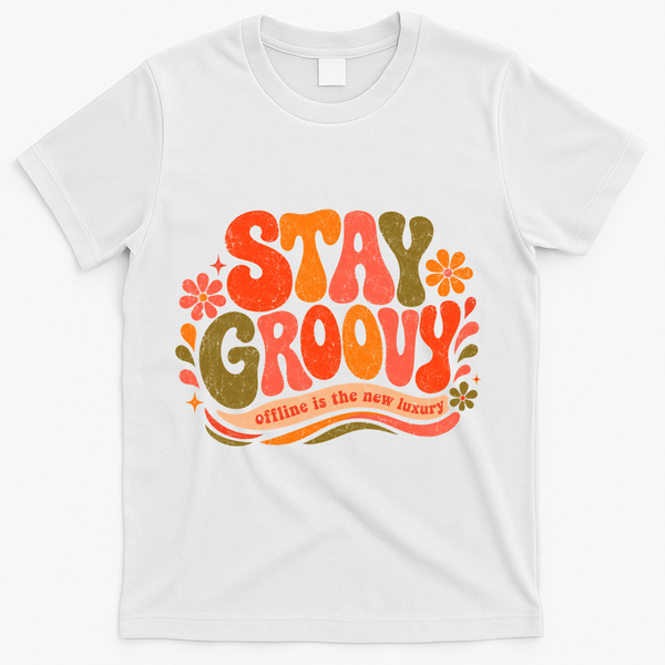 Stay Groovy Retro T-Shirt - White