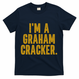 Smores Halloween Costume I'm A Graham Cracker Instant Lazy Halloween Costume Party T-Shirt - Navy