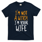 Spooky Halloween Couple Costume Witchy Love T-Shirt - Navy Blue