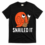 Snailed It Funny Snail T-Shirt - Black