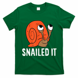 Snailed It Funny Snail T-Shirt - Irish Green