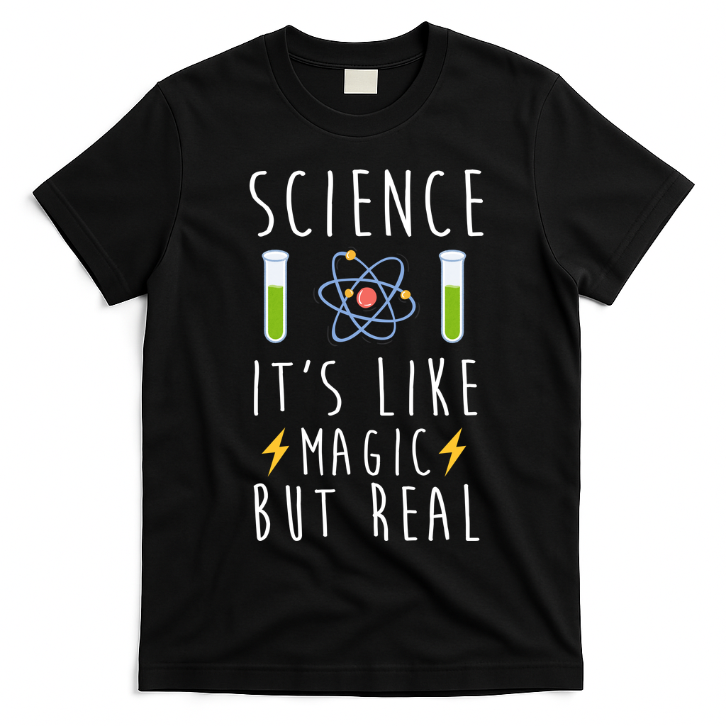 Science It's Like Magic But Real T-Shirt - Black
