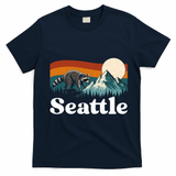 Seattle Jimothy Raccoon Meme Mountain T-Shirt - Navy Blue