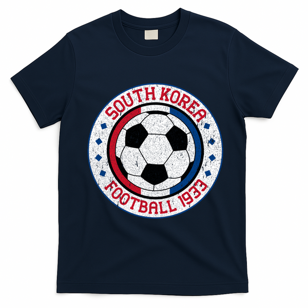 South Korea Football 1933 Vintage Soccer T-Shirt - Navy Blue