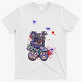 Scary Killer Teddy Bear Pastel Goth Style Creepy Kawaii T-Shirt - White