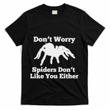Spider Lover Gift For Women Fear Scared Tarantula Creepy T-Shirt - Black
