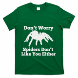 Spider Lover Gift For Women Fear Scared Tarantula Creepy T-Shirt - Green