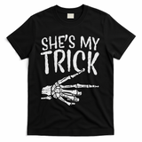 Shes My Trick Matching Couple Halloween Costume Boyfriend T-Shirt - Black