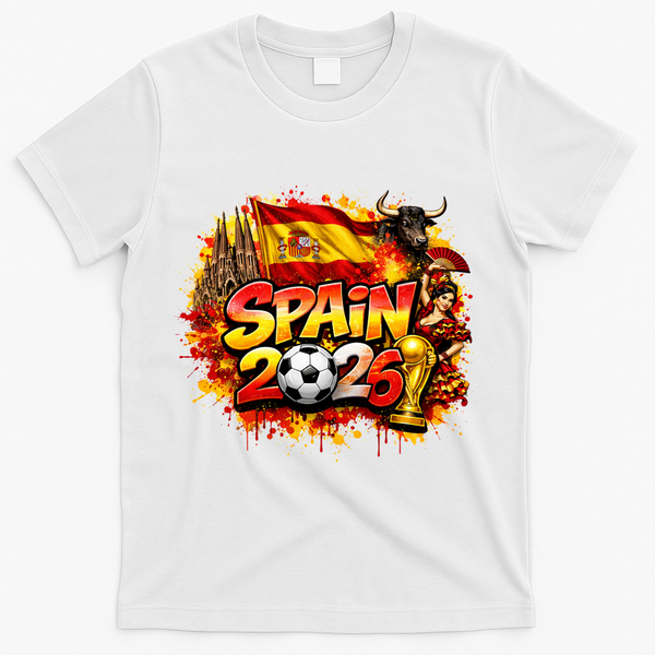 SPAIN North America Soccer Tournament 2026 T-Shirt - White