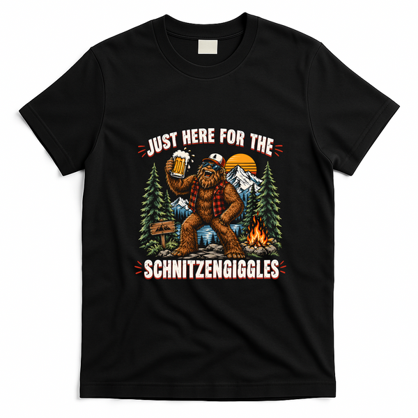 Sasquatch Oktoberfest German Beer Festival  Drinking Matching  T-Shirt - Black