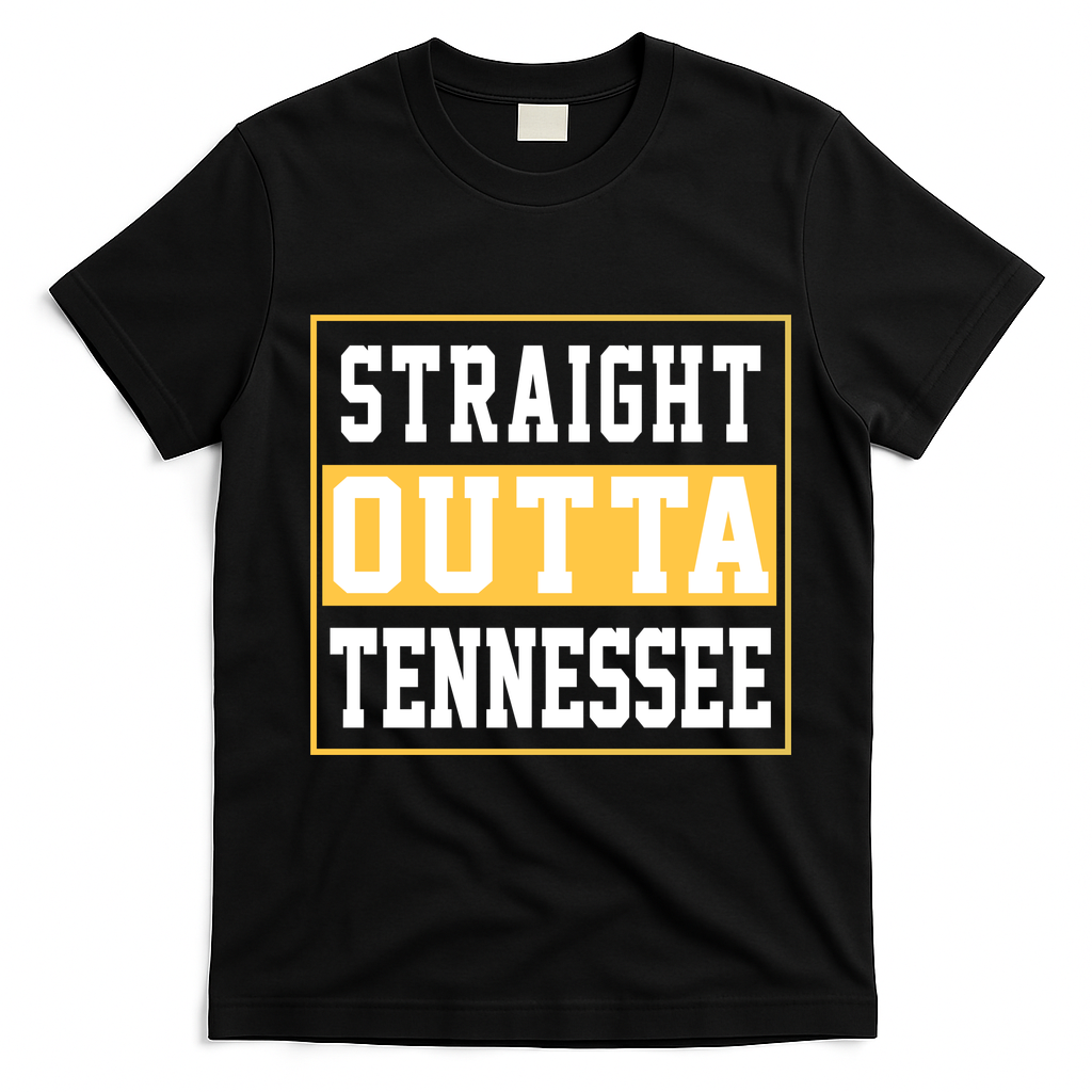 Straight Outta Tennessee T-Shirt - Black