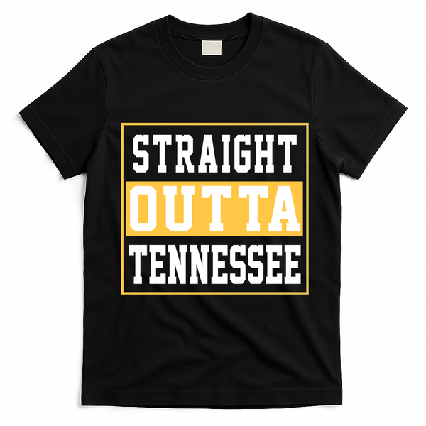 Straight Outta Tennessee T-Shirt - Black