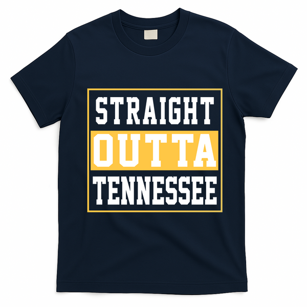 Straight Outta Tennessee T-Shirt - Navy Blue
