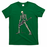 Skeleton Playing Bass For Bassist And Bass Guitar Players T-Shirt - Irish Green