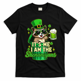 St Patrick's Day Its Me I Am The Shenanigans Raccoon T-Shirt - Black