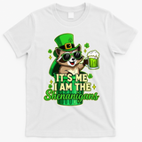 St Patrick's Day Its Me I Am The Shenanigans Raccoon T-Shirt - White