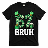 St Patrick’s Day 67 Bruh Viral 6-7 Meme T-Shirt - Black