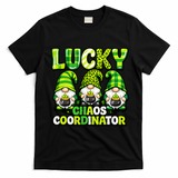 St Patrick's Day Lucky Chaos Coordonator Shamrock Irish Gnomes T-Shirt - Black