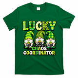 St Patrick's Day Lucky Chaos Coordonator Shamrock Irish Gnomes T-Shirt - Irish Green
