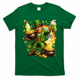 St Patricks Day Irish Leprechaun Pot Of Gold T-Shirt - Irish Green
