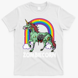 Spooky Rainbow Zombiecorn Halloween Costume T-Shirt - White