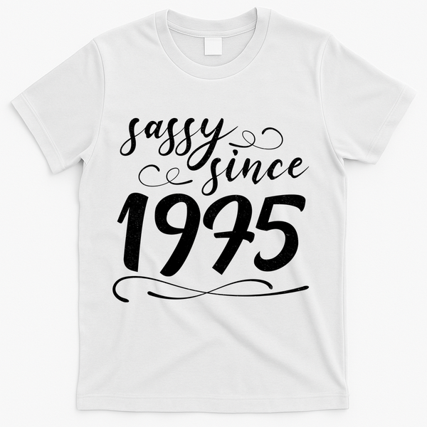 Sassy Since 1975 Birthday 50th Birthday T-Shirt - White