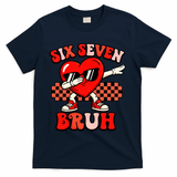 Six Seven 67 Meme Cool Valentine’s Day 6-7 T-Shirt - Navy
