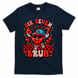 Six Seven 67 Meme Cool 6-7 Valentines Day T-Shirt - Navy