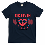 Six Seven 6-7 Valentines Day T-Shirt - Navy Blue