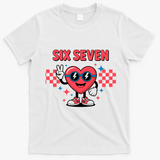 Six Seven 6-7 Valentines Day T-Shirt - White