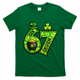 Six Seven 6-7 St Patricks Day 67 Paddys Meme T-Shirt - Irish Green