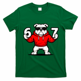 Six Seven 67 Meme Bulldogs Number 6 And 7 T-Shirt - Irish Green