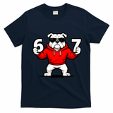 Six Seven 67 Meme Bulldogs Number 6 And 7 T-Shirt - Navy Blue