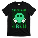 Six Seven Bruh Shamrock 67 Meme St Patrick's Day T-Shirt - Black