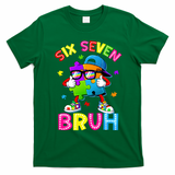 Six Seven Bruh 67 Autism Puzzle 6-7 Meme T-Shirt - Irish Green