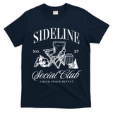Sideline Social Club Soccer Mom Game Day Mothers Day T-Shirt - Navy Blue