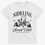 Sideline Social Club Soccer Mom Game Day Mothers Day T-Shirt - White