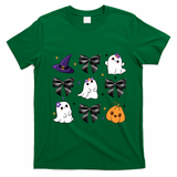 Spooky Season Cute Boo Ghost Coquette Halloween T-Shirt - Irish Green