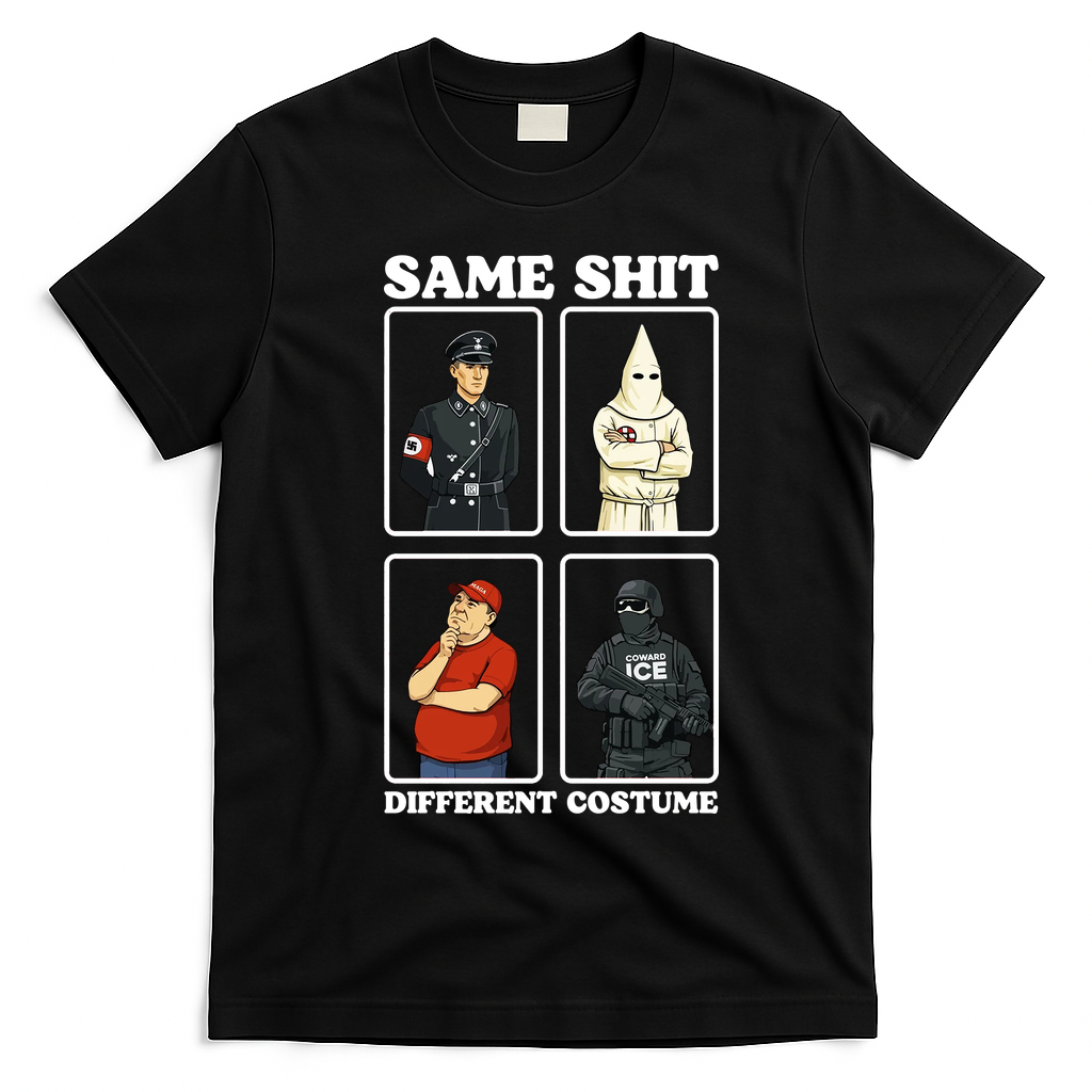 Same Shit Different Costume Funny Political Politics T-Shirt - Black