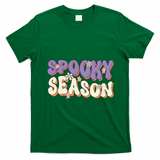 Spooky Season Halloween Groovy Retro T-Shirt - Irish Green